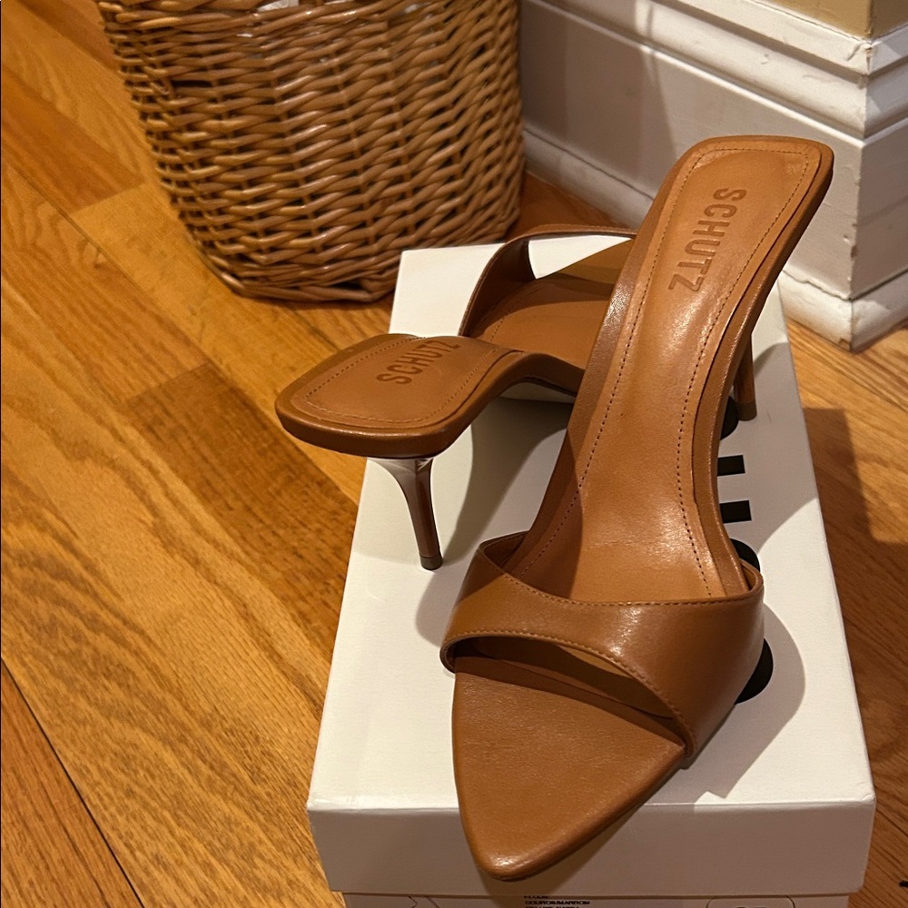 SCHUTZ Tan Women's Heeled Mules